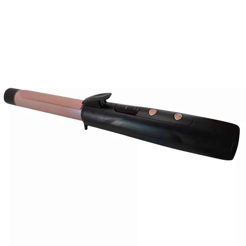 Adler AD 2120 rizador de pelo inalámbrico USB, barril con revestimiento de cerámica y turmalina, pantalla LED, mín. 170 °C, negro/oro rosa
