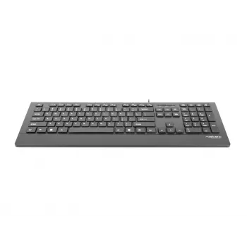 Teclado con cable NATEC BARRACUDA ES — diseño compacto, interruptores de membrana, conexión USB