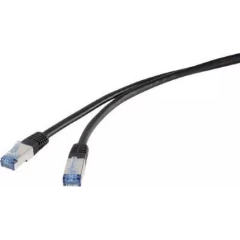 Renkforce RF-4673692 Cable de red Negro 10 m Cat6a S/FTP (S-STP) (RF-4673692)