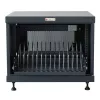 Estante organizador de cables TECHLY 367652 con fijación adhesiva 3M, acero, 550×550×410 mm, negro