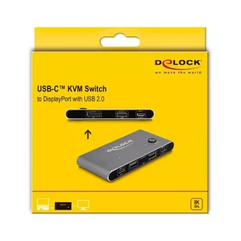 Switch KVM DeLOCK 11487 USB 8K Ultra HD 144 Hz