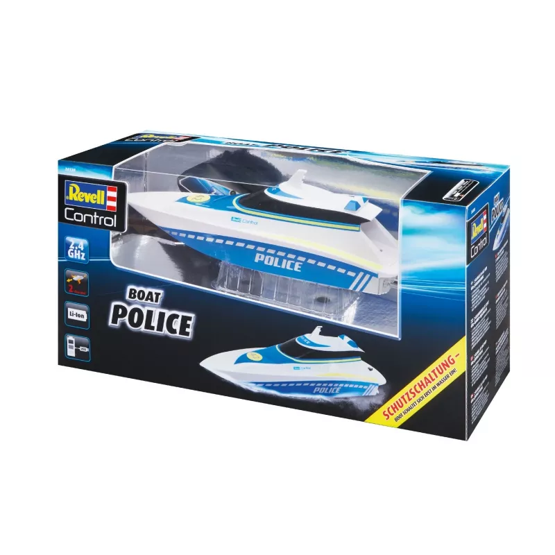 Revell Control Waterpolice RC lancha motora para principiantes 100% RtR 350 mm (24138)