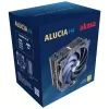 Disipador de aire Akasa Alucia H4 12 cm negro azul rodamiento hidrodinámico