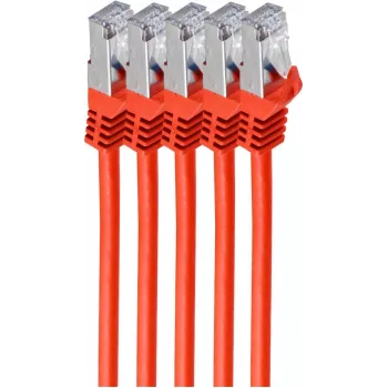 Cable de red ShiverPeaks BS75513-R-SET5 rojo 3m Cat7 S/FTP