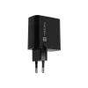 Cargador con cable para dispositivos móviles NATEC NUC-2145, 65 W, USB-C PD 3.0 + QC 3.0, 1x USB-C, 1x USB-A, 110–240 V, negro