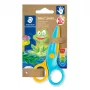 Tijeras Staedtler Noris Junior corte recto azul amarillo 100 mm