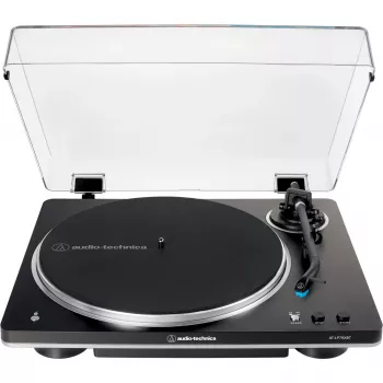 AT-LP70XBTBS, tocadiscos Negro/Plata, preamplificador fonográfico integrado, Bluetooth, totalmente automático, transmisión por correa