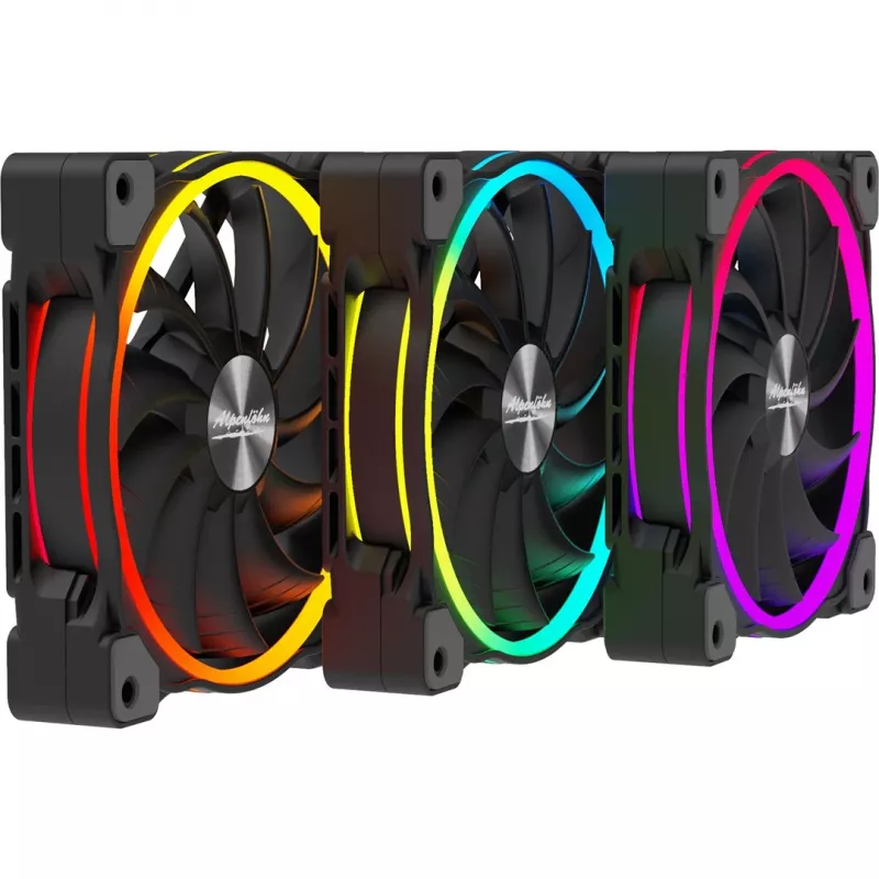 Ventilador de caja ALPENFÖHN Wing Boost 3 120mm ARGB, pack de 3, negro