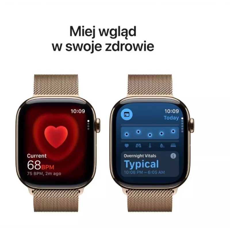 Apple Watch GPS + Cellular 46mm carcasa de titanio dorado correa Milanesa dorada S/M