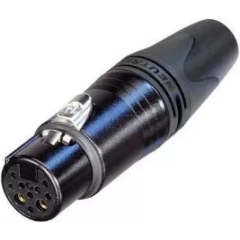 Conector macho de cable XLR Neutrik NC10FXX-14-B negro (NC10FXX-14-B)