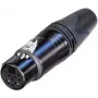Conector macho de cable XLR Neutrik NC10FXX-14-B negro (NC10FXX-14-B)