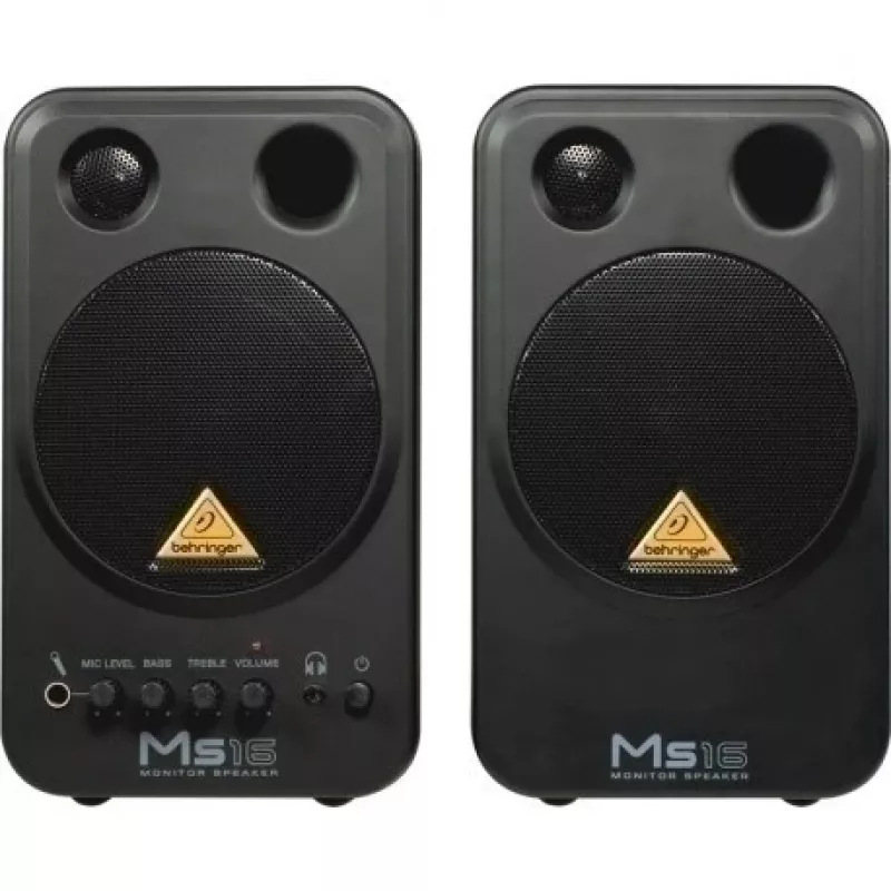 Behringer MS16 Altavoces 2 vías negro con cable 16 W