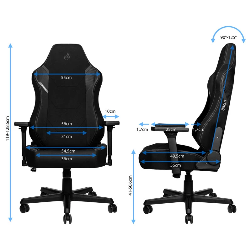 Nitro Concepts X1000 asiento acolchado respaldo acolchado