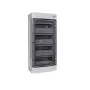 Caja de instalación de superficie, plástico, IP65, 4 filas, 12 módulos, 1500V DC
