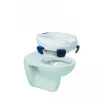 Elevador de inodoro HERDEGEN Sahag 580540 azul blanco redondo 410×420×110 mm polipropileno, carga máxima 185 kg