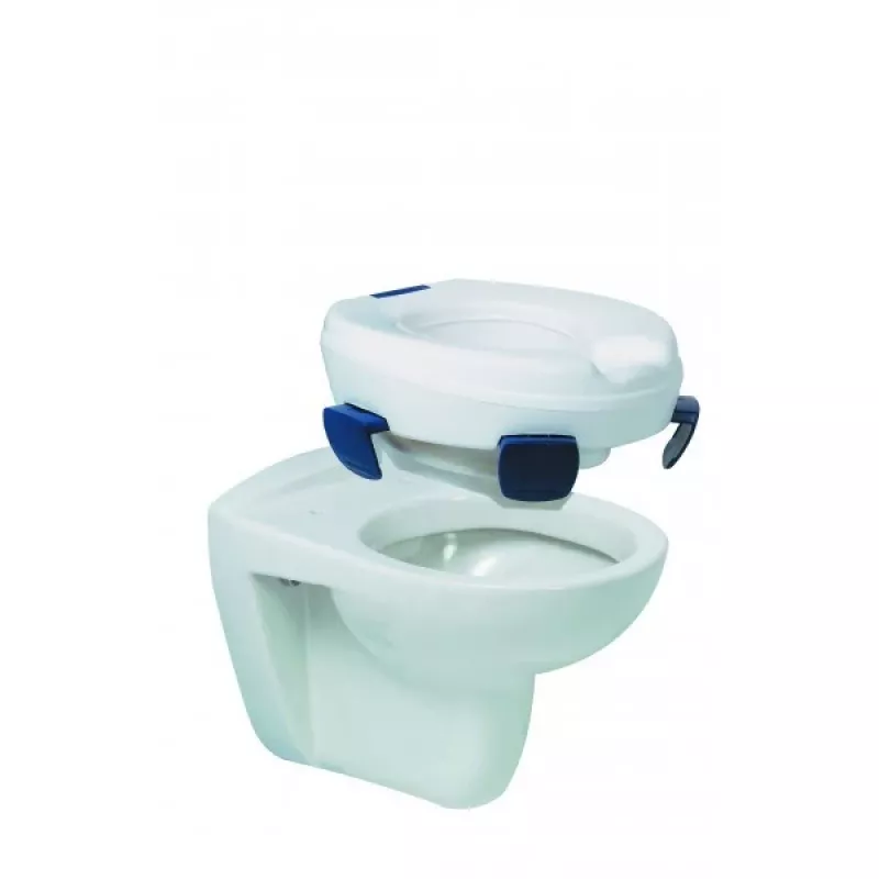 Elevador de inodoro HERDEGEN Sahag 580540 azul blanco redondo 410×420×110 mm polipropileno, carga máxima 185 kg