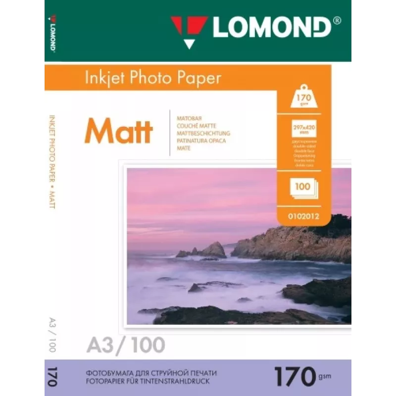Papel fotográfico de inyección de tinta Lomond 0102012 A3 170 g/m² por ambas caras