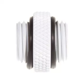 Adaptador Bitspower recto, G1/4 macho – G1/4 macho, blanco (BP-DWWP-C42)