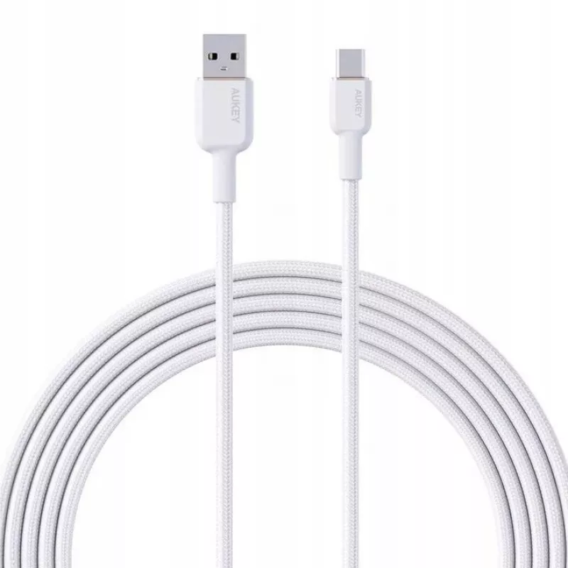 Cable de nailon AUKEY CB-NAC1 Blanco USB-C a USB-A