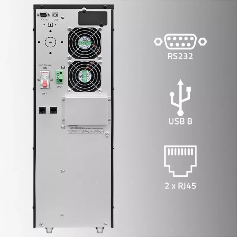 Sistema de alimentación ininterrumpida QOLTEC 52283 6kVA 6000W PF 1.0