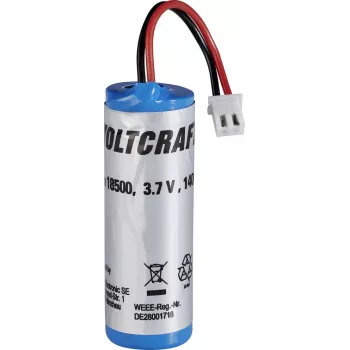 Batería de repuesto de Li-Ion VOLTCRAFT 18500 tipo 18500, compatible con (detalles) termómetro IR IR1000-50CAM, IR-1600 CAM 18500 (18500)