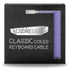 CableMod Classic Coiled CM-CKCA-CW-PW150PW-R cable en espiral para teclado, de USB-C a USB-A, 150 cm, Rum Raisin