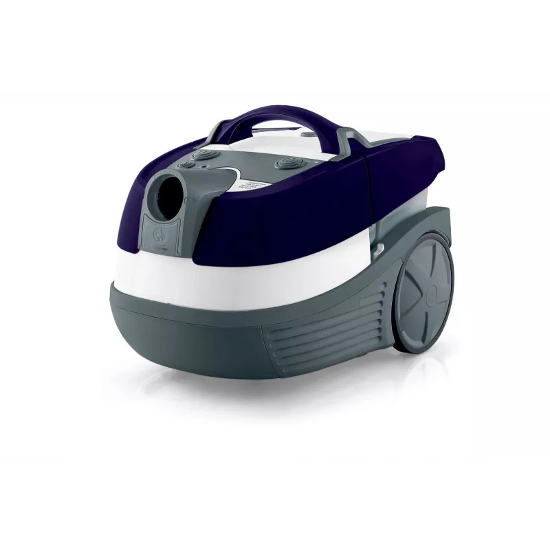 Aspirador en húmedo y seco Bosch BWD 41740 AquaWash&Clean — 1700 W, depósito de 5 litros, filtro EPA, tubo telescópico, radio de 9 m, lila