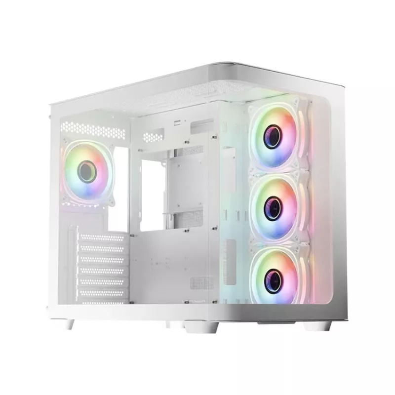 LC-Power Gaming 8001W Pro-Storm Light Caja Midi-Tower ATX, blanca (LC-8001W-ON)