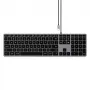 Teclado Satechi slim W3 USB-C con teclado numérico (gris espacial)