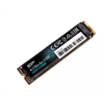 SSD M.2 NVMe Silicon Power P34A60 2 TB, PCIe 3.0 x4, lectura 2200 MB/s, escritura 1600 MB/s