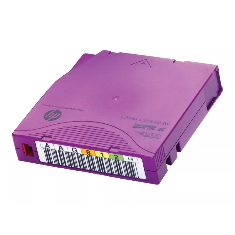 HPE LTO Ultrium 6 RW Cartucho de datos C7976AN — 6,25 TB, Morado, pack de 20