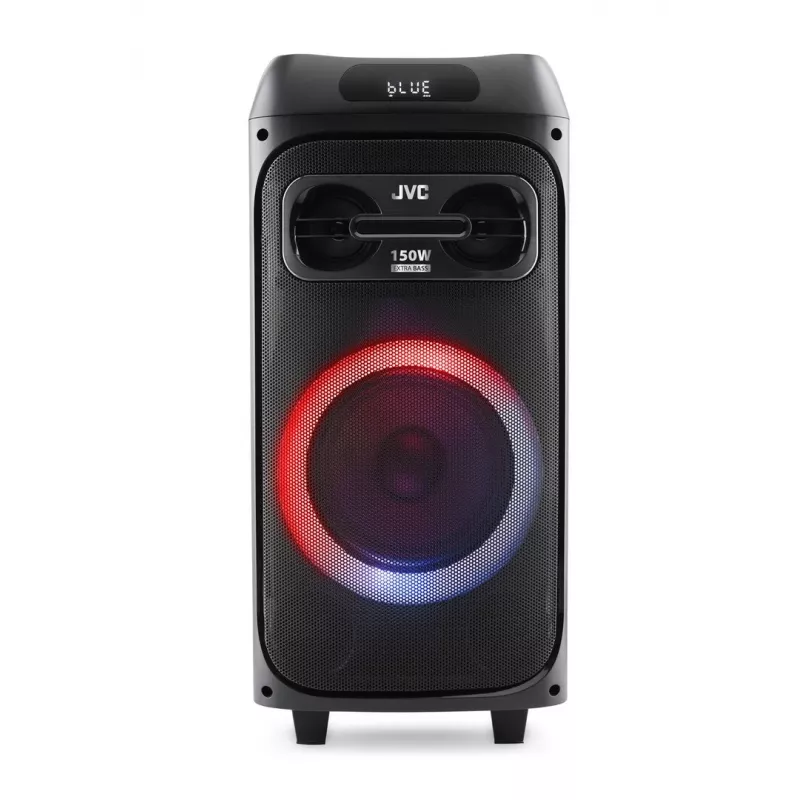Altavoz de fiesta JVC XS-EP514B — altavoz portátil estéreo, 150W RMS, Bluetooth 5.0, TWS, batería de 4000mAh, karaoke, FM, negro