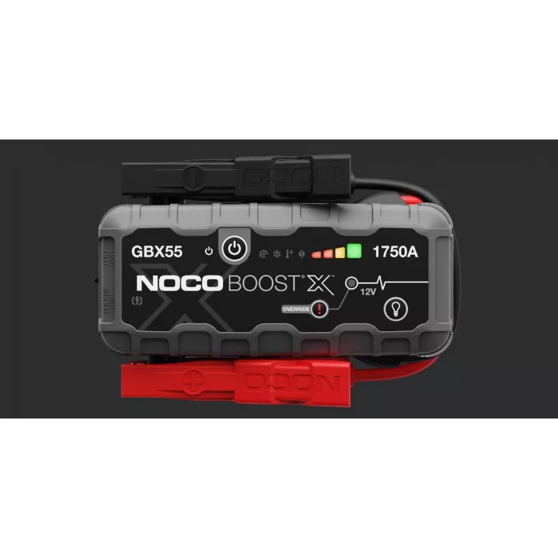 Arrancador NOCO GBX55 1750 A Ion de litio, 46 Wh, IP65, para gasolina hasta 7,5 L / diésel hasta 5 L