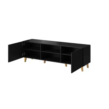 Mueble RTV Cama PAFOS 150x42x52 negro mate