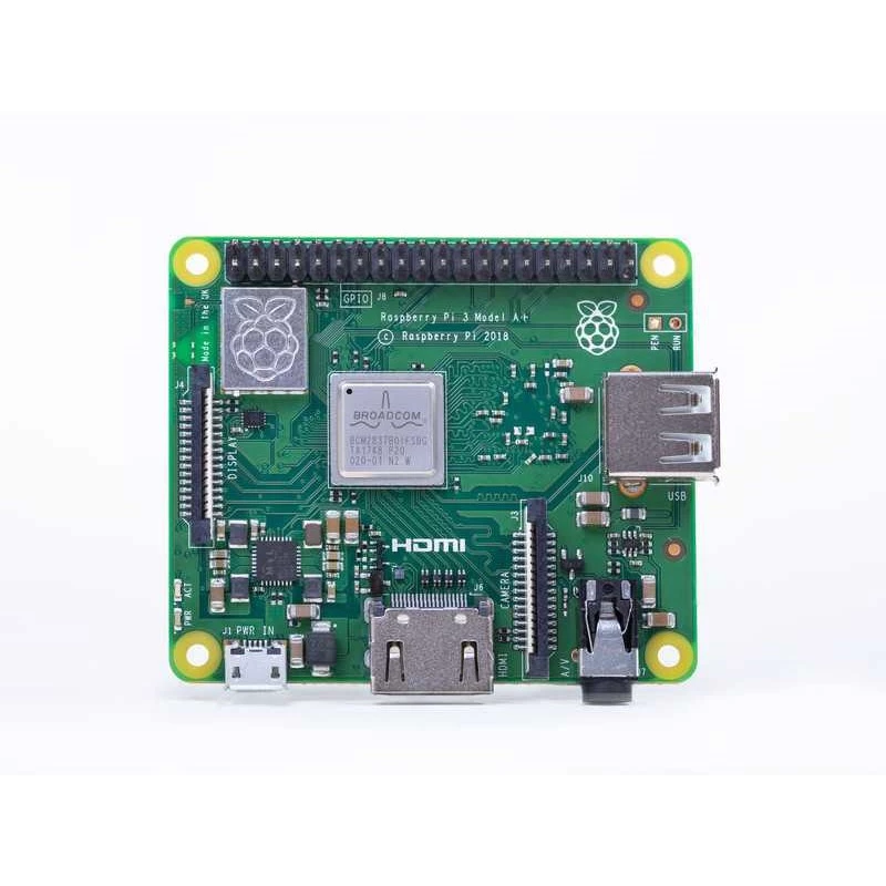 Raspberry Pi 3 Model A+ - ordenador de placa única - Broadcom BCM2837B0 / 1,4 GHz - RAM 512MB - 802,11a/b/g/n/ac, Bluetooth 4,2 (Raspberry Pi 3 Model A+)