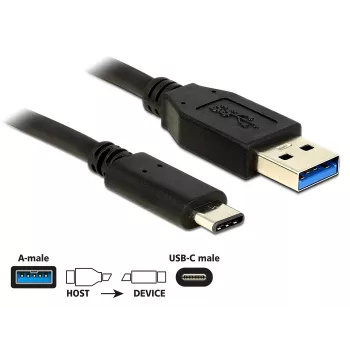Cable USB DeLOCK 0,5 m USB3.1-C/USB3.1-A