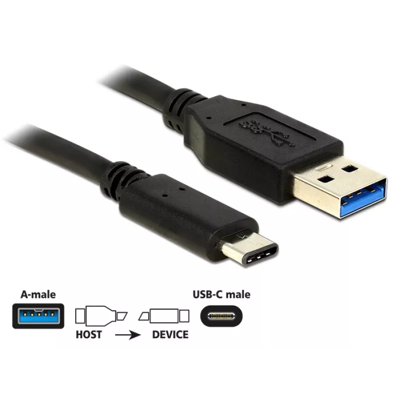 Cable USB DeLOCK 0,5 m USB3.1-C/USB3.1-A