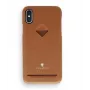 Funda trasera con compartimento para tarjetas VixFox para iPhone XSMAX – marrón caramelo, carcasa trasera con compartimento para tarjetas
