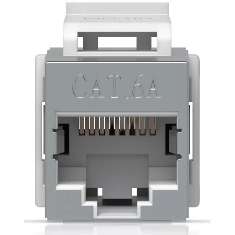 Acoplador Keystone Ubiquiti UACC-Keystone-Coupler-C6A plano acero inoxidable RJ-45