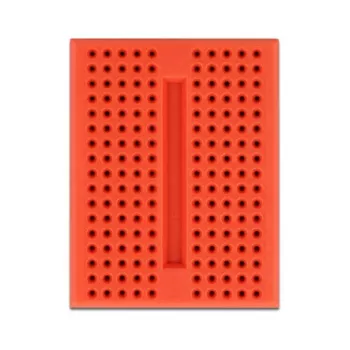 Breadboard DELOCK 18318 — placa de prototipos de plástico sin soldadura, 36 × 46 × 10 mm, rojo