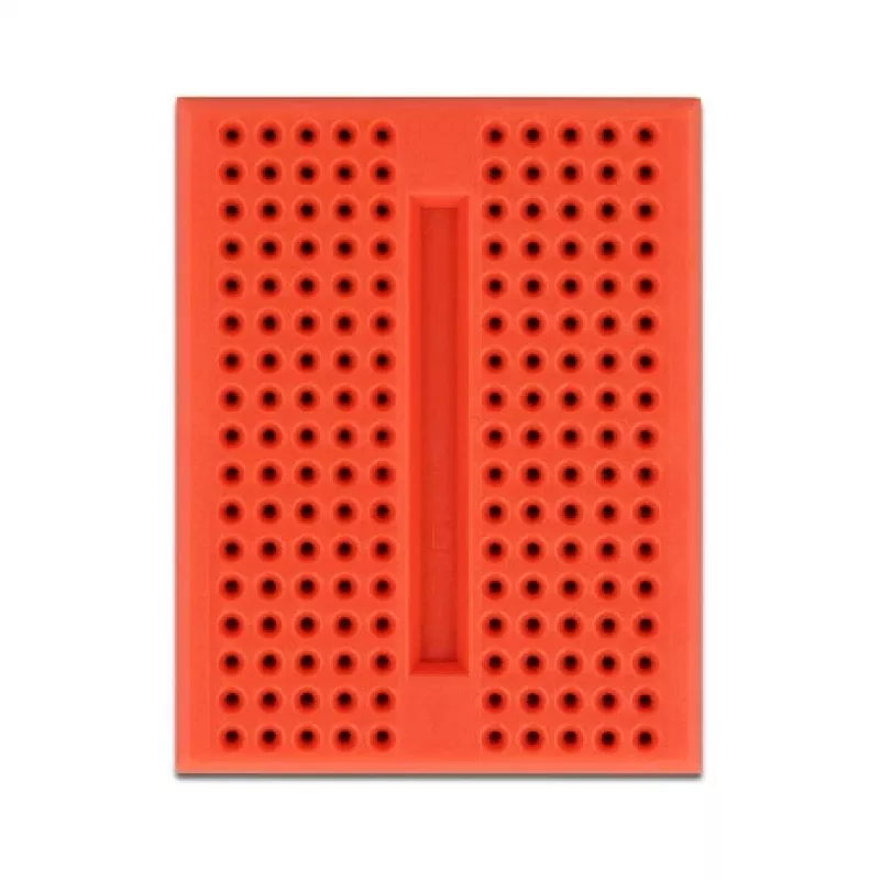 Breadboard DELOCK 18318 — placa de prototipos de plástico sin soldadura, 36 × 46 × 10 mm, rojo
