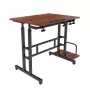 Mesa móvil para portátil Maclean, negra, 80x60 cm, máx. 50 kg, regulable en altura 67-115 cm, MC-124 B