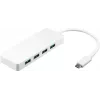 Wentronic Goobay Adaptador multipuerto USB-C™ 4x, blanco - conexión simultánea de 4x conector hembra USB 3.0 A a conector macho USB-C™ (66274)