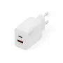 Cargador USB GaN de interior DIGITUS DA-10301 — 30W, 1× USB-C, 1× USB-A, 100–240V, blanco