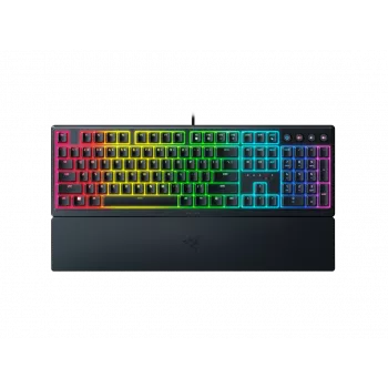 Teclado gaming Razer Ornata V3 RGB USB negro tamaño completo con cable meca-membrana