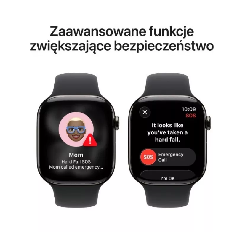 Smartwatch Apple Watch Series 11 GPS + Cellular 42mm caja de titanio Slate correa deportiva negra M/L