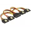 Cable SATA DeLOCK 60156 0,15 m SATA 15 polos 4 x SATA 15 polos Multicolor