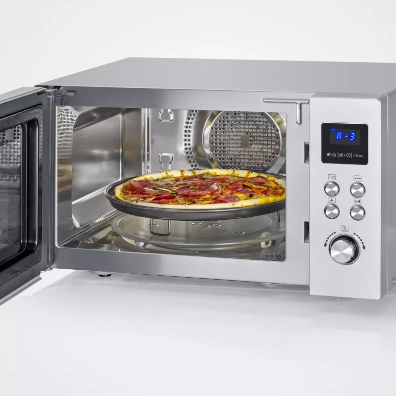 Microondas combinado SEVERIN MW 7918, de sobremesa, 25 l, 900 W, indicador LED, plateado