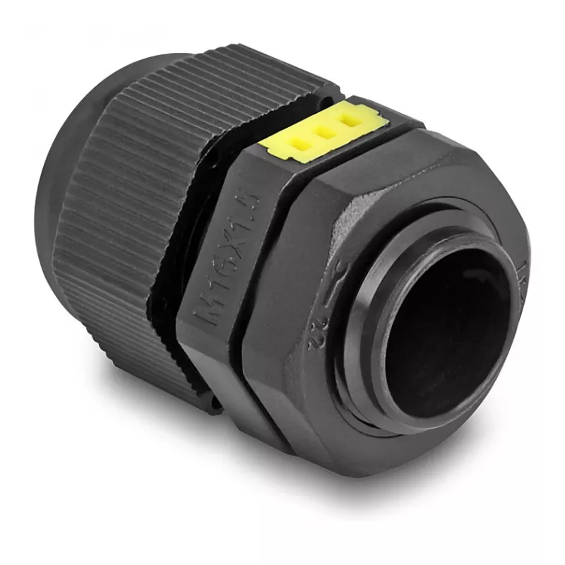 Prensaestopas DeLOCK M16 con ventilación IP68 estanco negro 2 uds.