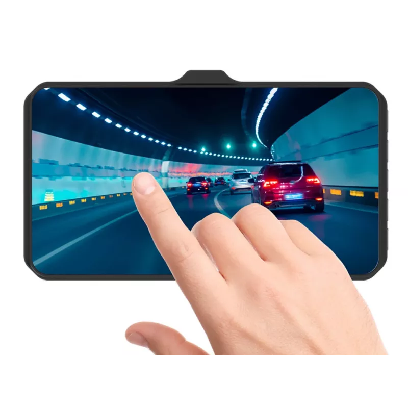 Dashcam TRACER 4TS Full HD Dual-Channel, cámara principal 2 MP, cámara interior 0,4 MP, ángulo 140°/60°, pantalla IPS 4